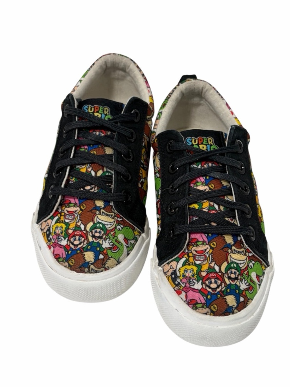 Nintendo Super Mario Brothers Little Boys Lace Up Low Top Sneakers - Size 1